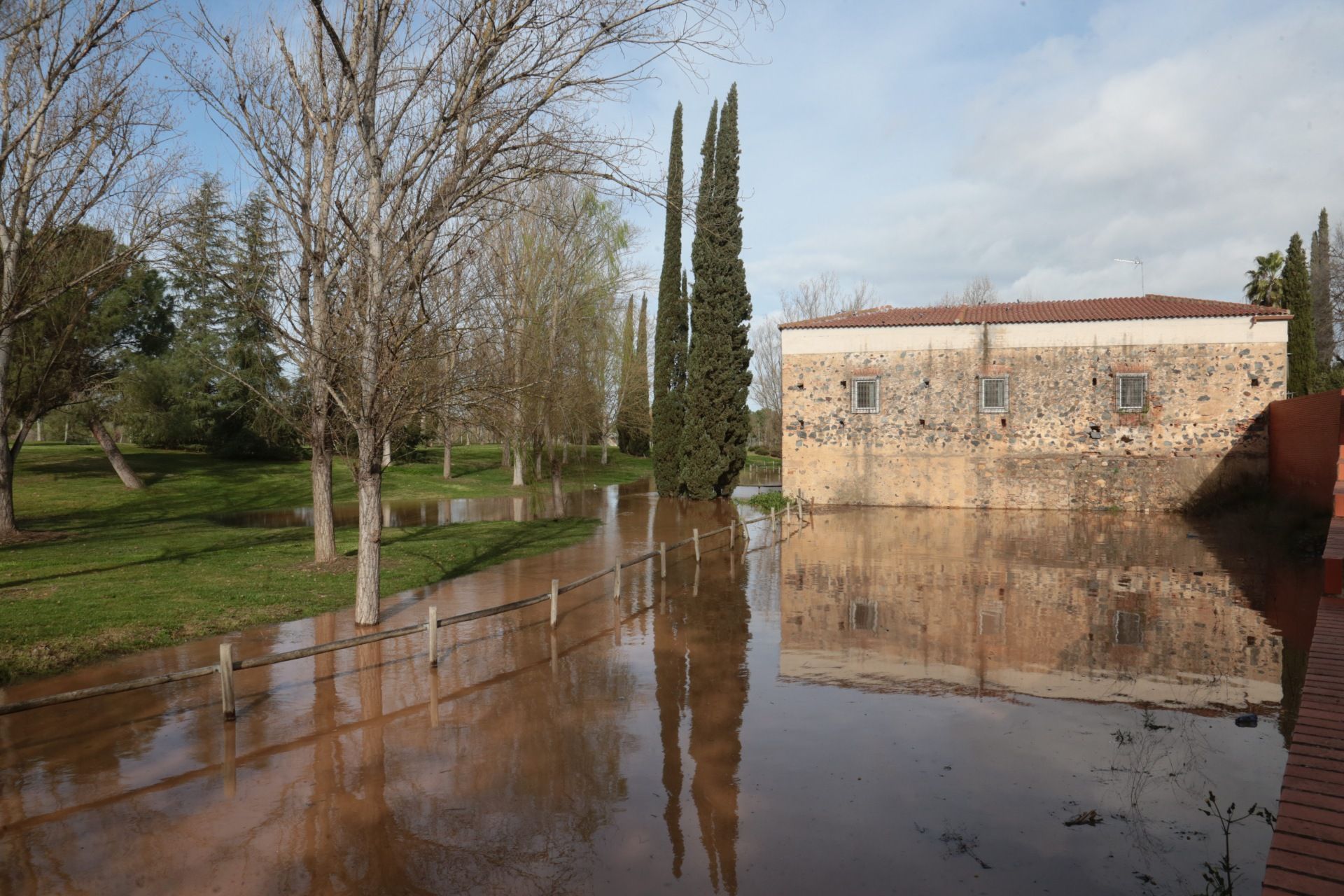 Imágenes: así va el río Guadiana a su paso por Mérida