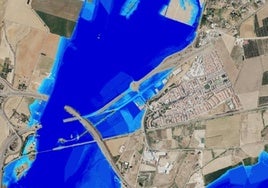 Mapa de riesgo de inundación en el tramo final del río Gévora