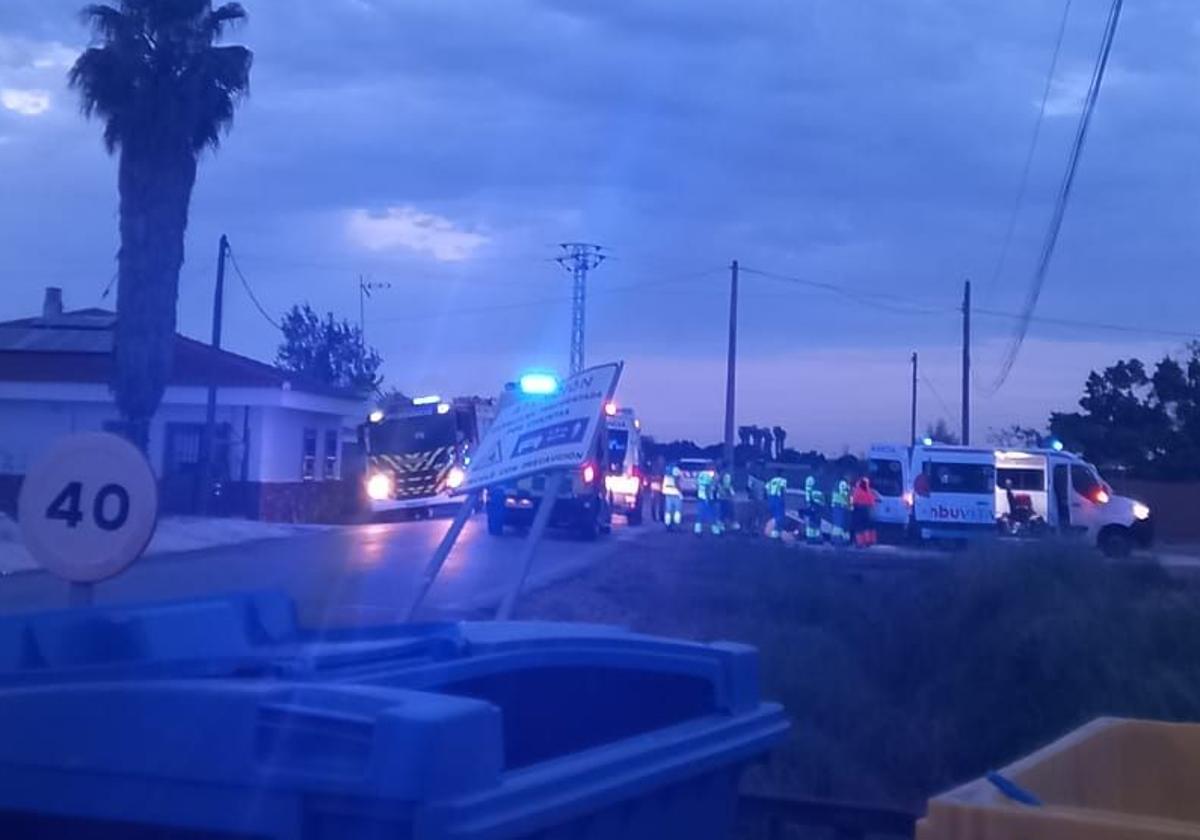 Herido un hombre de 74 años tras salirse de la vía y quedar atrapado en Puebla de la Calzada