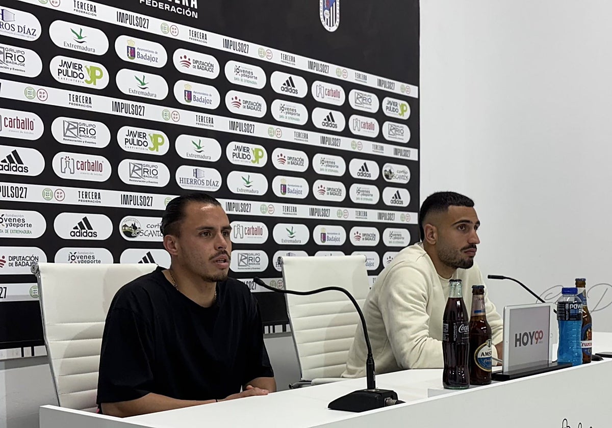 Gustavo Quezada y Javi Lobato durante su comparecencia en el Nuevo Vivero.