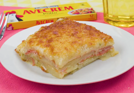 Pastel salado de patata y jamón serrano