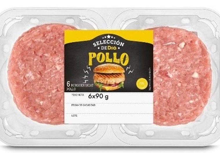 Alerta por salmonela en hamburguesas de pollo de la marca DIA