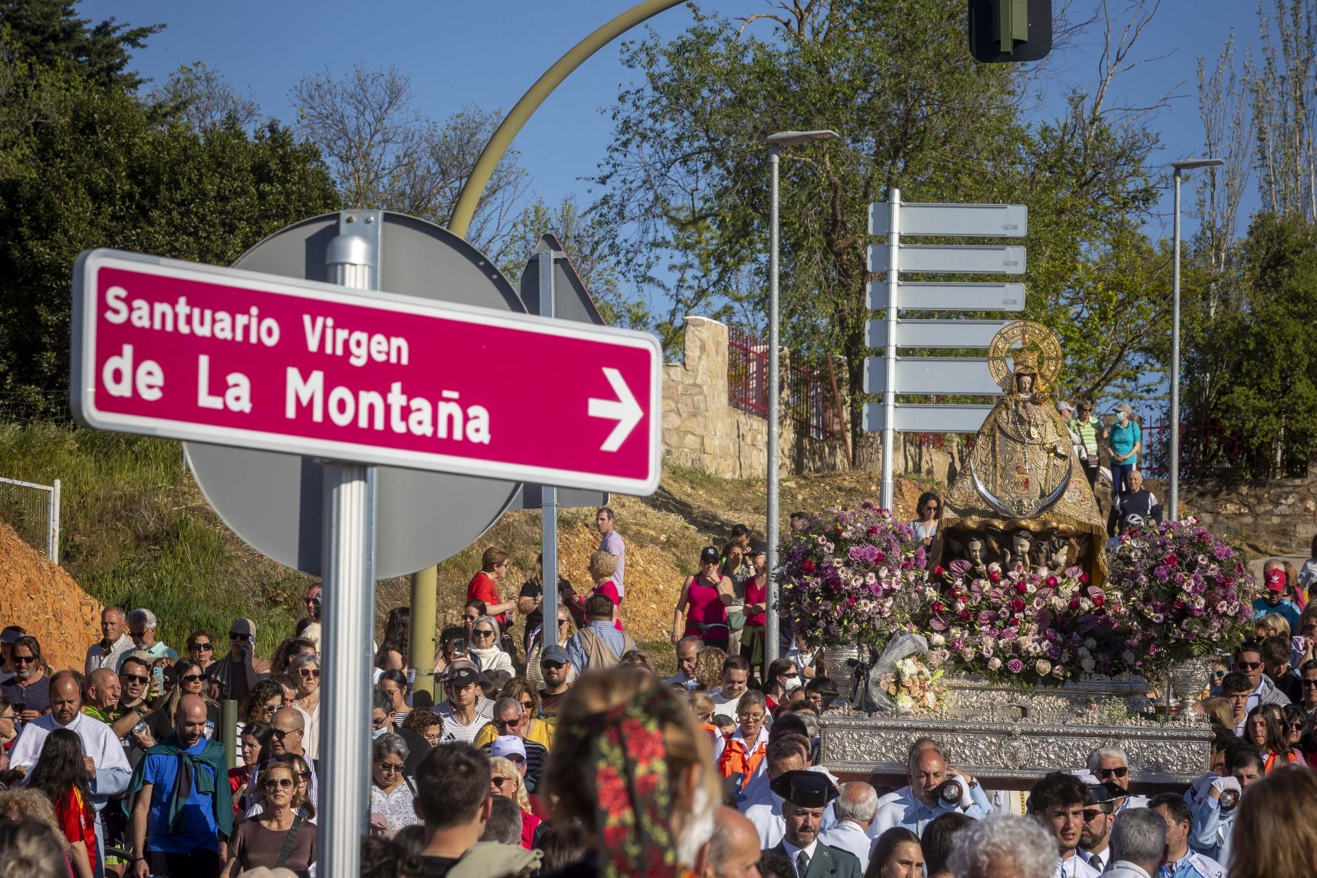 La bajada de la Virgen de la Montaña a la ciudad, en imágenes