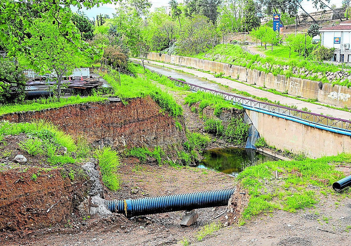 Estado actual de las obras de la estación de bombeo de San Roque.