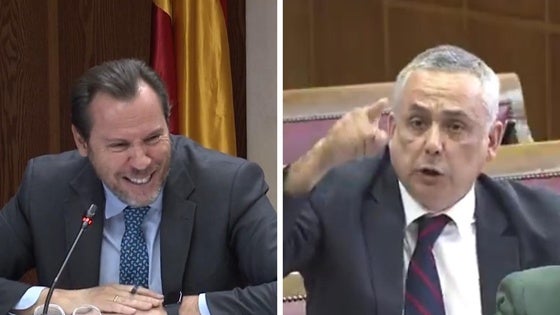 Óscar Puente y Ángel Pelayo Gordillo durante la comparecencia en el Senado.