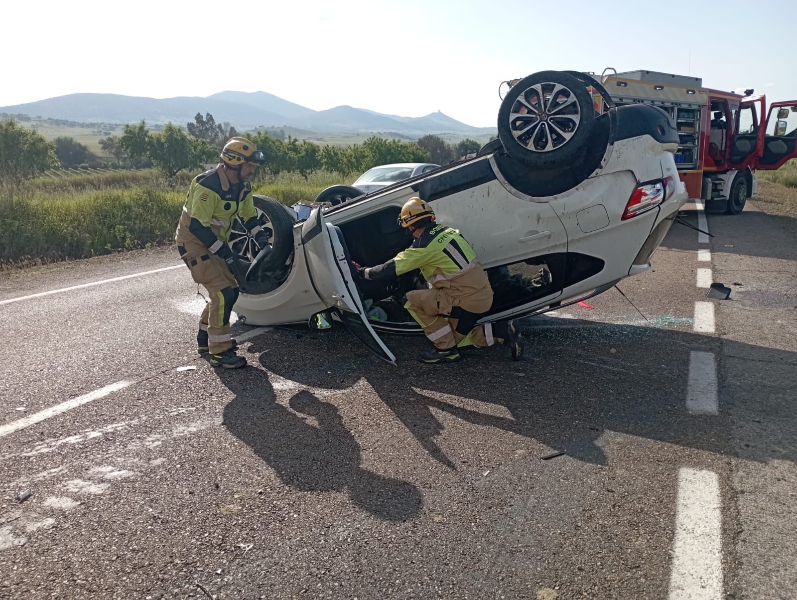 Así ha sido el accidente en la N-432 cerca de Zafra