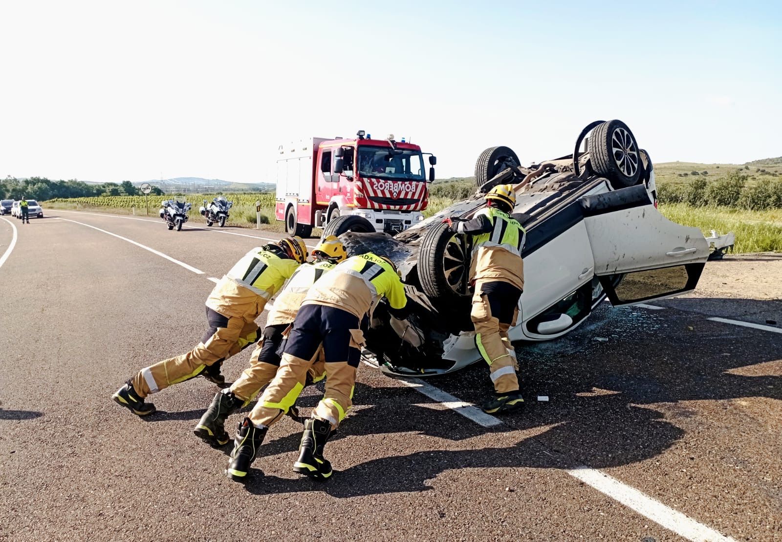 Así ha sido el accidente en la N-432 cerca de Zafra