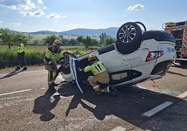 Así ha sido el accidente en la N-432 cerca de Zafra