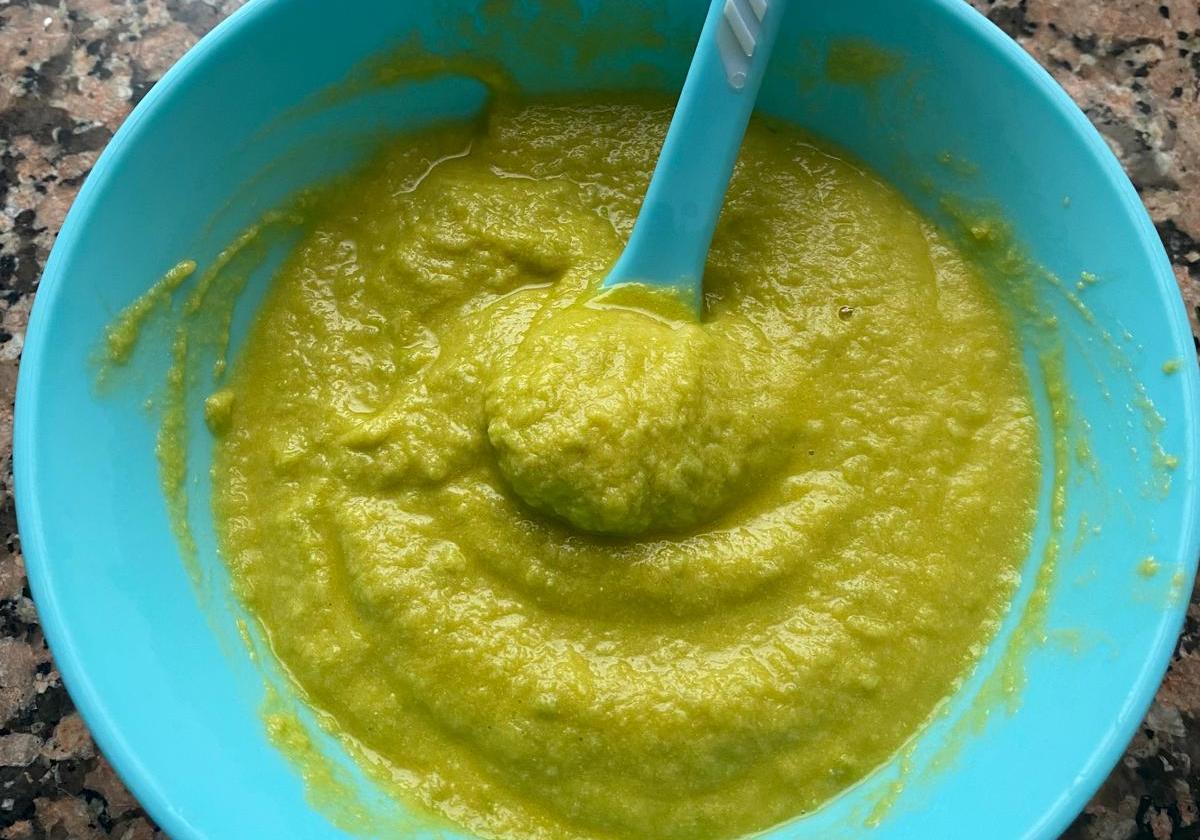 Puré de salmón y verduras para bebés