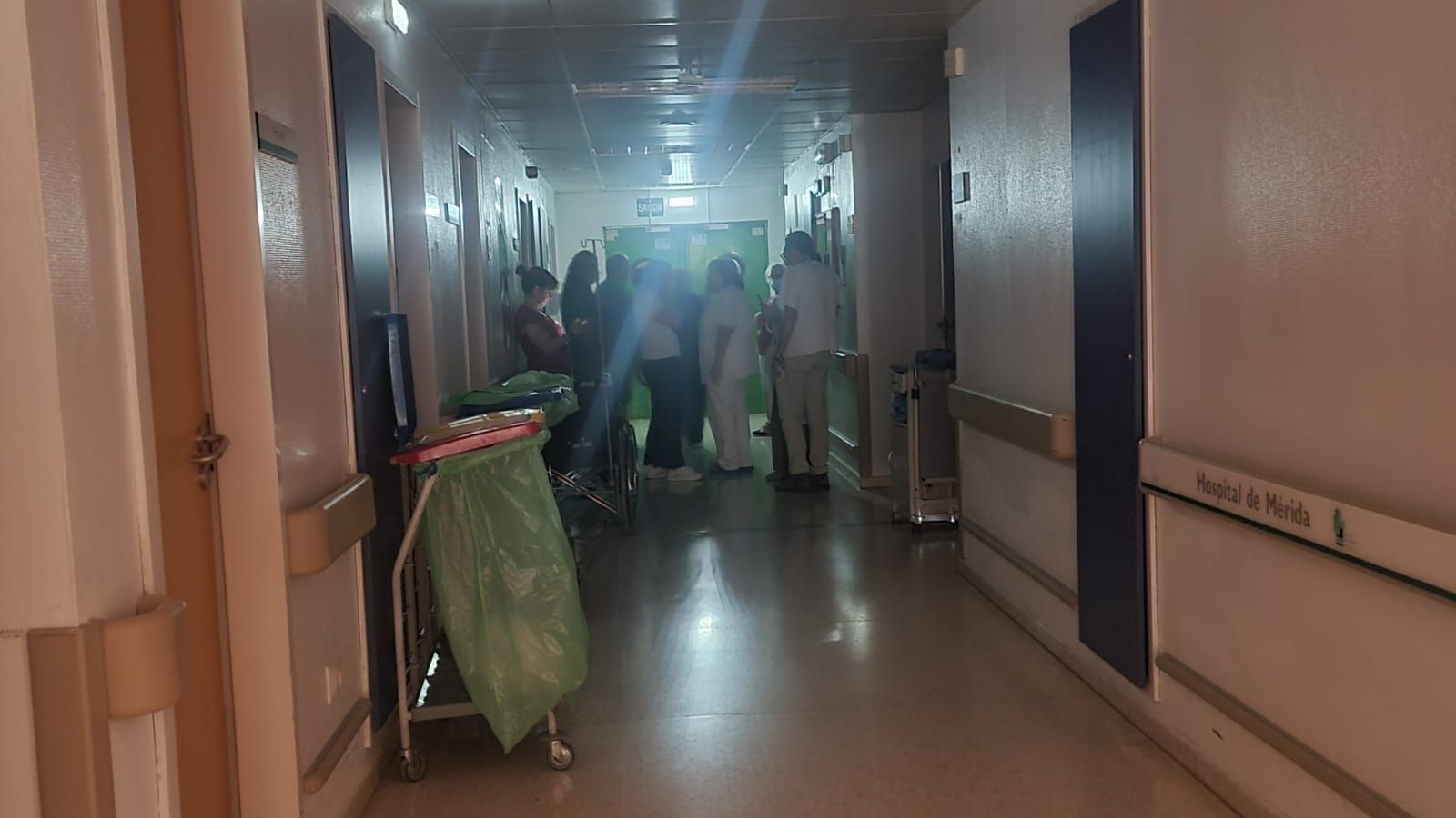 El hospital de Mérida, a oscuras por el apagón
