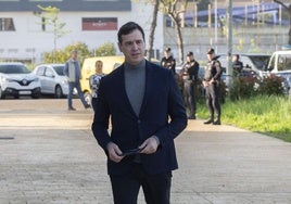 El hermano del presidente, David Sánchez, en su llegada a los juzgados el viernes pasado.