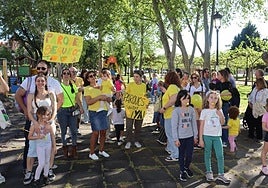 Un momento de la protesta del pasado viernes en la Coronación.