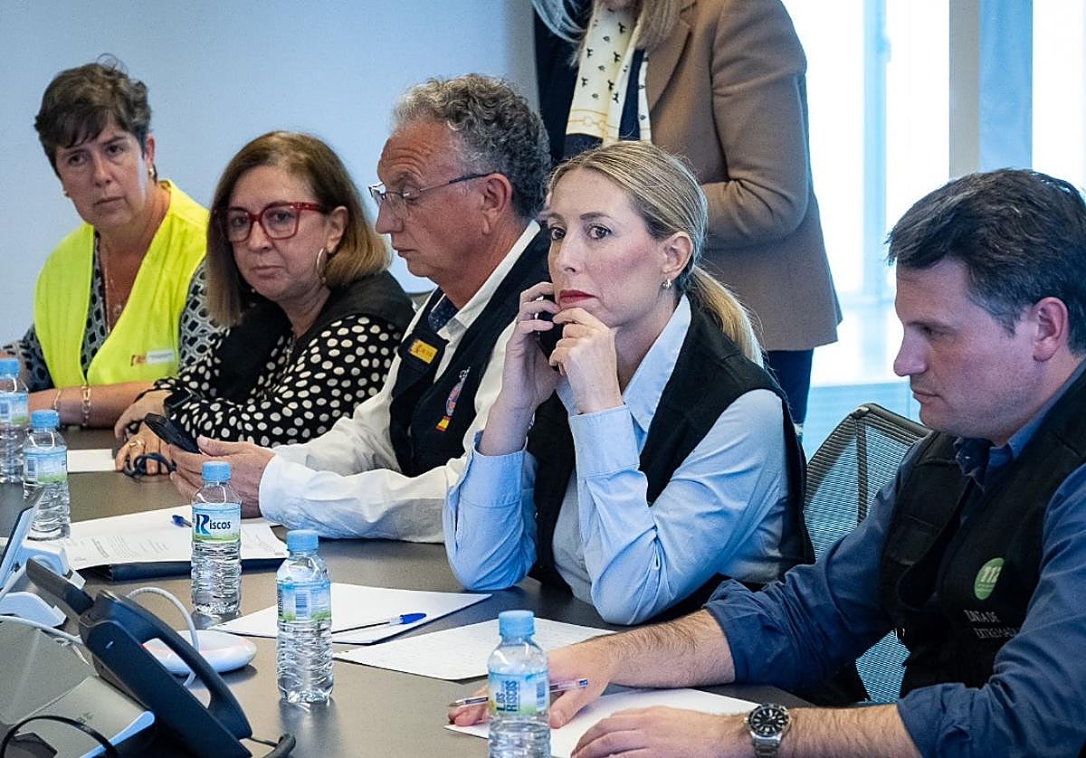 Reunión del CECOPI celebrada este lunes en Extremadura, en ese momento con María Guardiola al mando.