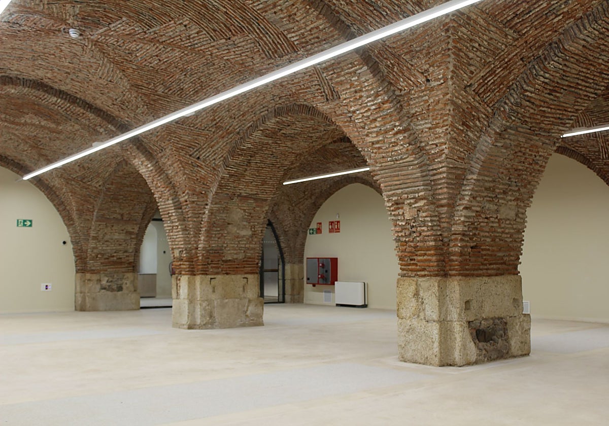 Se han conservado las características bóvedas de ladrillo visto de la Casa de los Caballos.