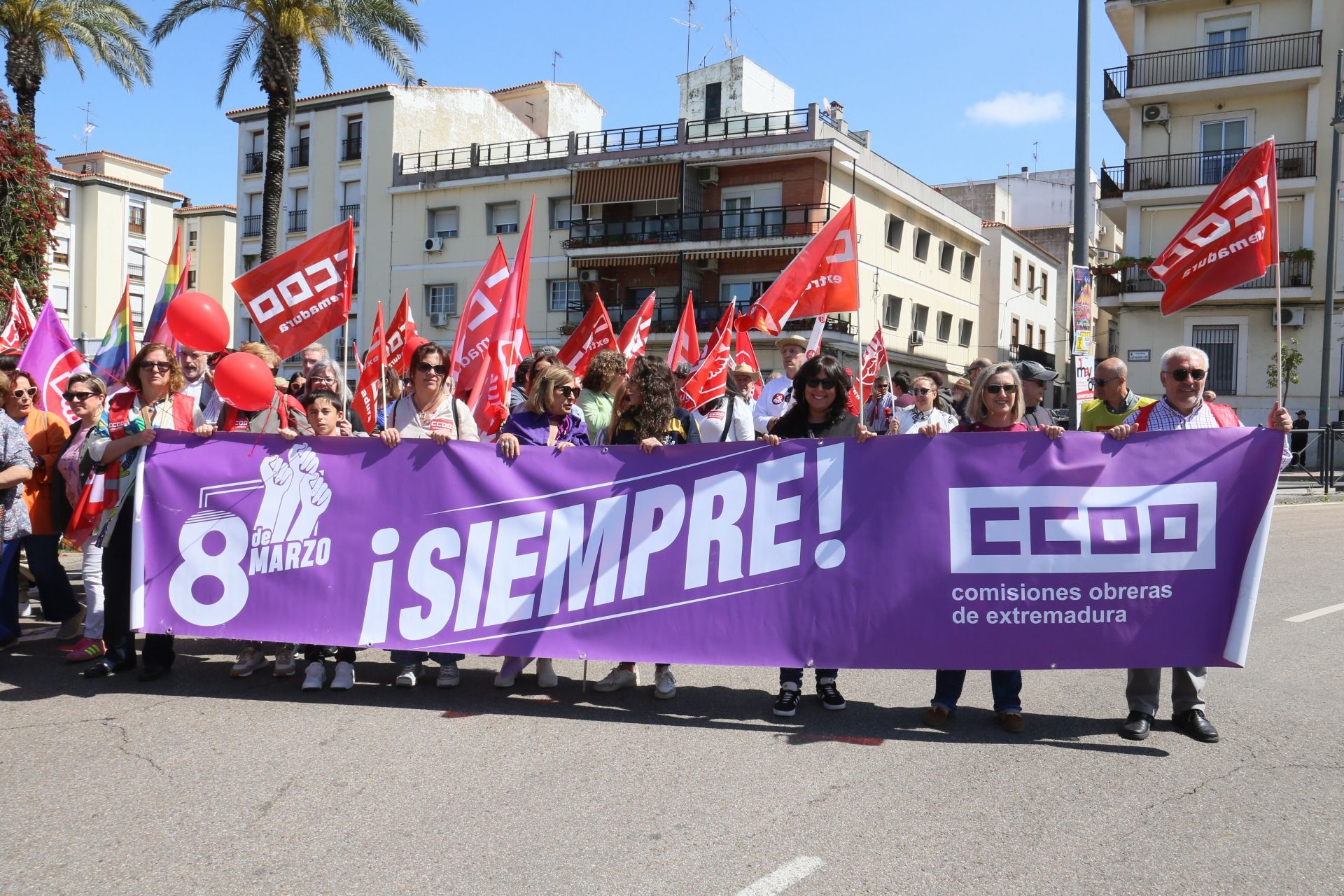 La manifestación del 1 de mayo de Mérida, en imágenes