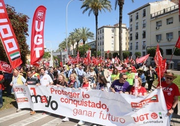La manifestación del 1 de mayo de Mérida, en imágenes