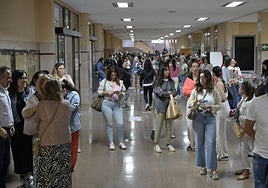 Aspirantes a un empleo en Educación, en las oposiciones de Secundaria del año pasado.
