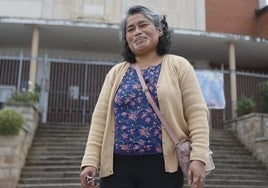 Luisa Letona, en la parroquia de San José en Cáceres.