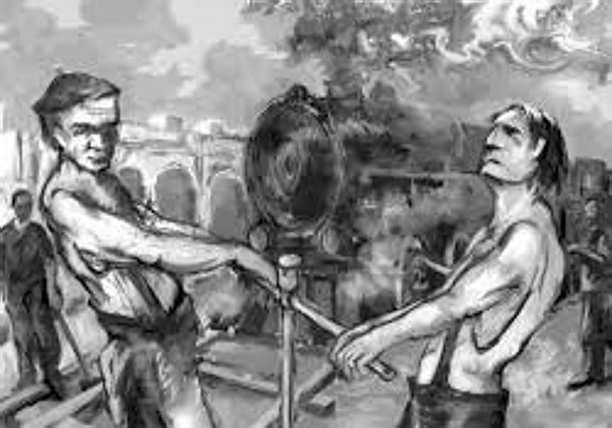 Francisco Rangel presenta su poemario 'Ferroviarios' en la Fundación CB, en Badajoz.