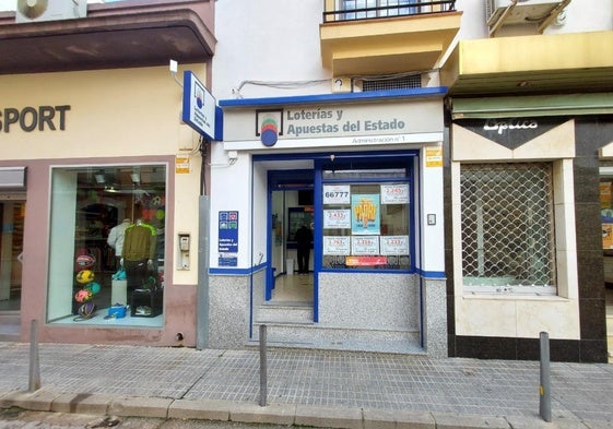 Imagen de la administración extremeña donde se ha vendido el premio de El Millón.