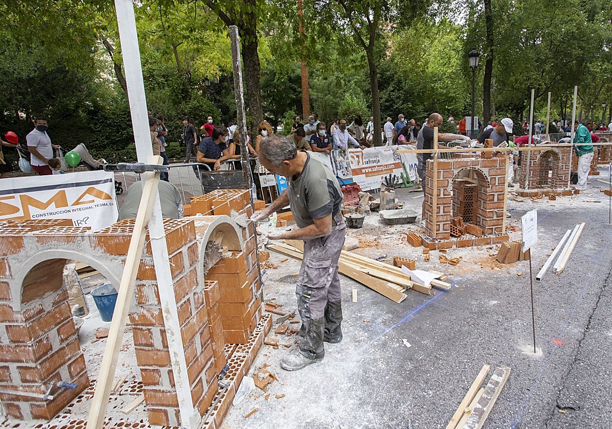 Imagen de archivo de una edición anterior del Concurso de Albañilería.