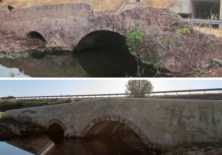 El antes y el después de un puente con 500 años de historia