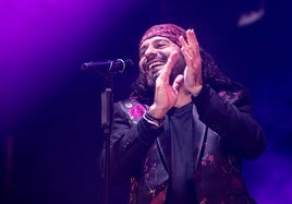 Javier Labandón, El Arrebato, durante un concierto.