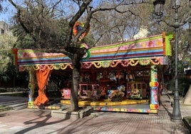 Imagen de los cacharritos en el parque de Gloria Fuertes.