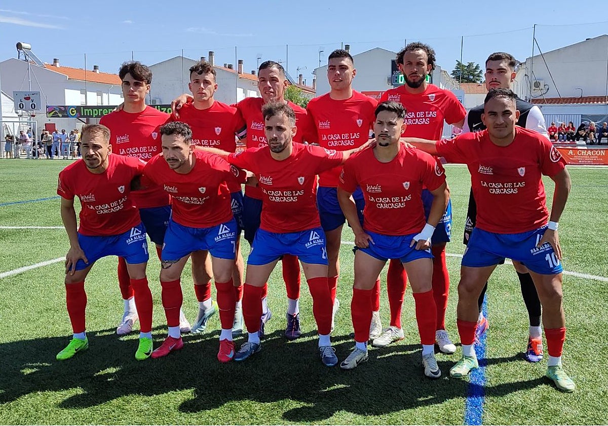 Once inicial del Jaraíz antes del inicio del partido.