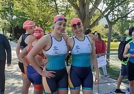 Miriam Zafra y Marta Novo, deportistas de la UEx en Tres Cantos.