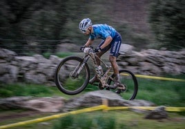 Luca Pérez durante la prueba Superprestigio de Estella.