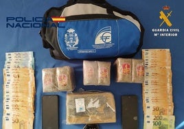 Detenido un joven en Montijo con un kilo de cocaína y tres de hachís