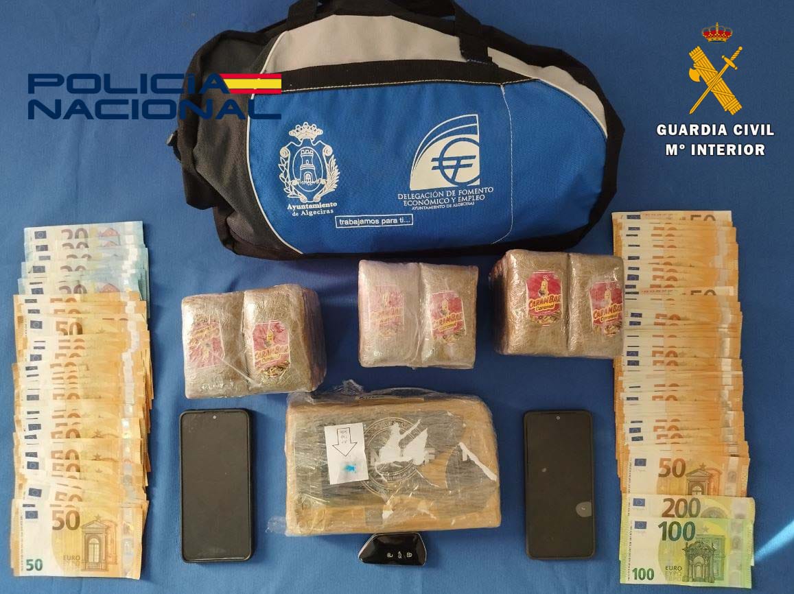 Detenido un joven en Montijo con un kilo de cocaína y tres de hachís