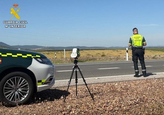 Control de velocidad de la Cuardia Civil.