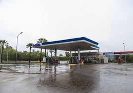 Imagen de la gasolinera afectada.