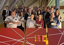 Foto de familia de los premiados en la gala del viernes por la noche.