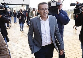 Imagen de Gallardo a su salida de los juzgados de Badajoz el pasado mes de enero.
