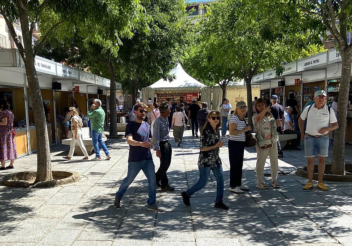 Feria del libro de Plasencia el pasado domingo.