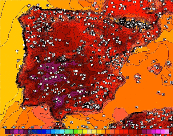 Temperaturas para los próximos días.