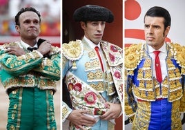 Antonio Ferrera, Alejandro Talavante y Emilio de Justo.