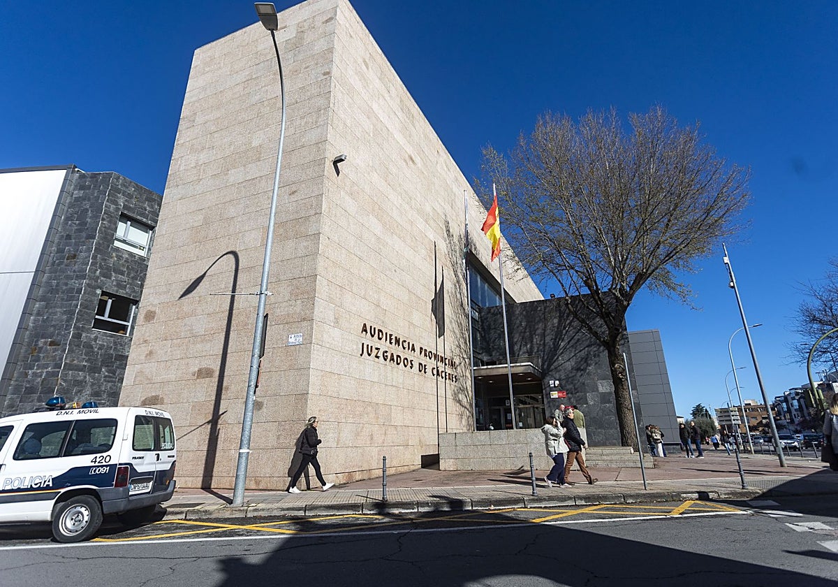 Vista de la Audiencia Provincial de Cáceres.