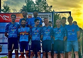 El Kazajoz PetroGold en el podio de la última prueba de la Copa de España celebrada en Briviesca (Burgos).