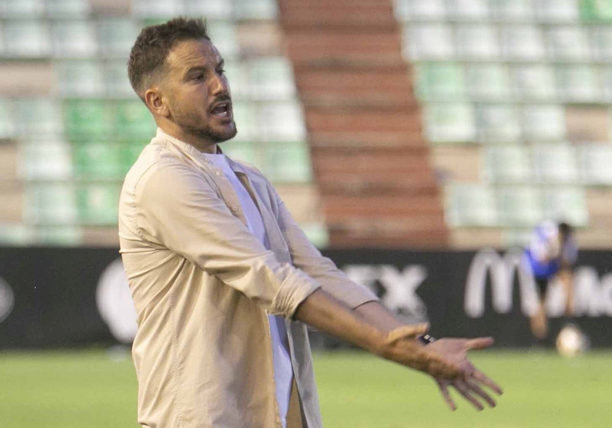 Sergi Guilló durante el Mérida-Real Sociedad B del pasado domingo.