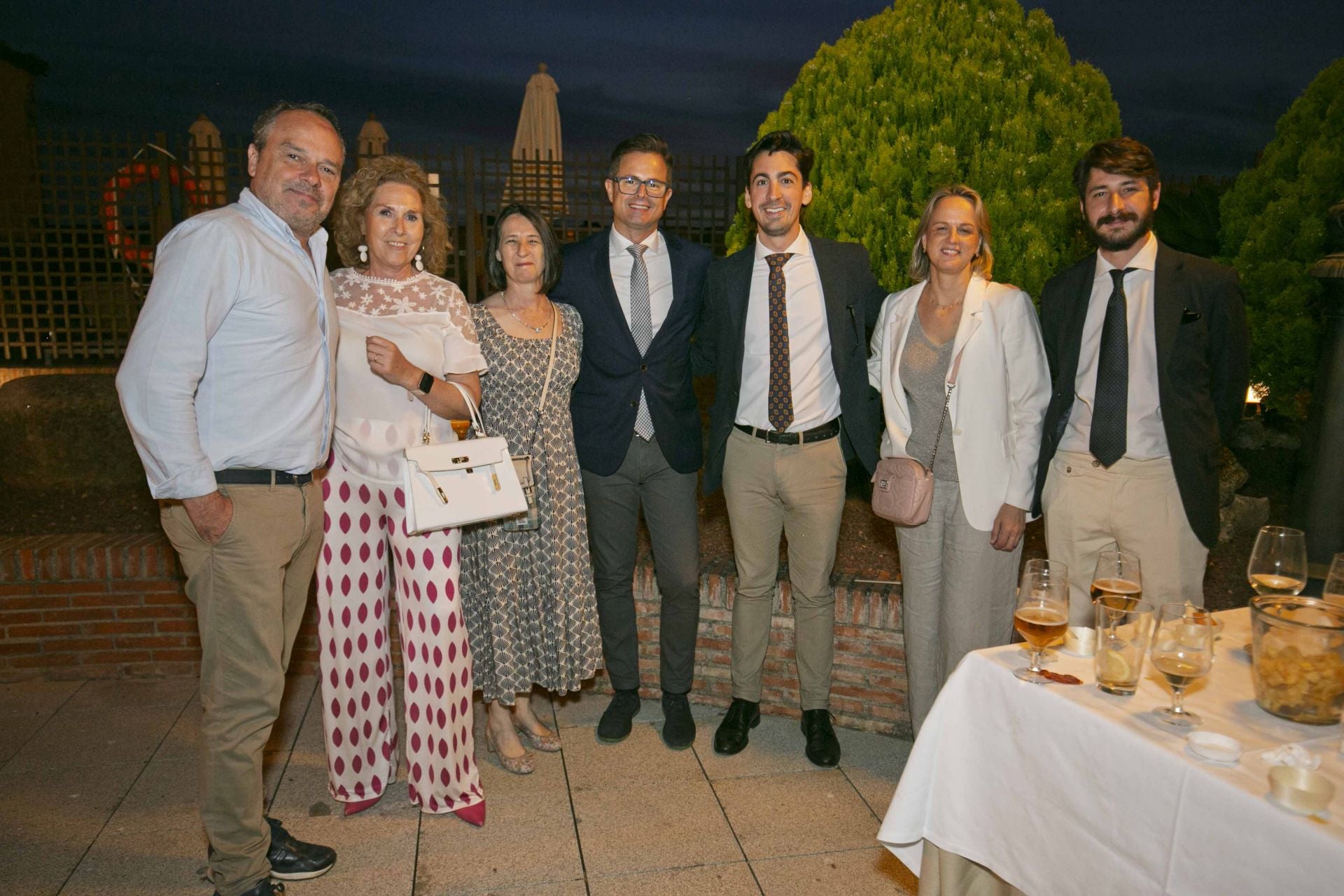 Paco Santos, Carmen Santos, Gloria Pico, Álvaro Cantero, Jesús Javier Tobajas, Carmela González y Juan José Sanguino