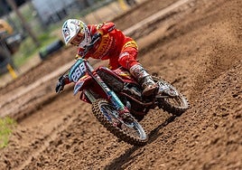 Samuel Tapia durante la clasificiación en Letonia