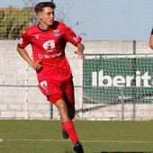 Álvaro Barrena en el duelo entre el Diocesano y el Badajoz.
