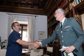 Miguel Ángel Morales y Juan JOsé Díaz Caro, en su encuentro este lunes.