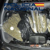 Droga incautada por los agentes.