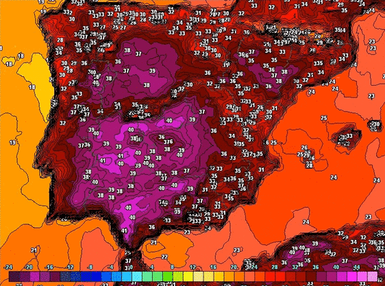 Extremadura supera los 42 grados y marca la temperatura más alta de España este martes