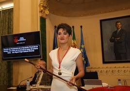 Del Puerto en su nombramiento como presidenta de la Diputación.